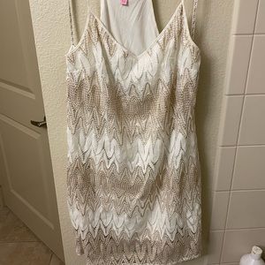 Gold and White Lilly Pulitzer Dress